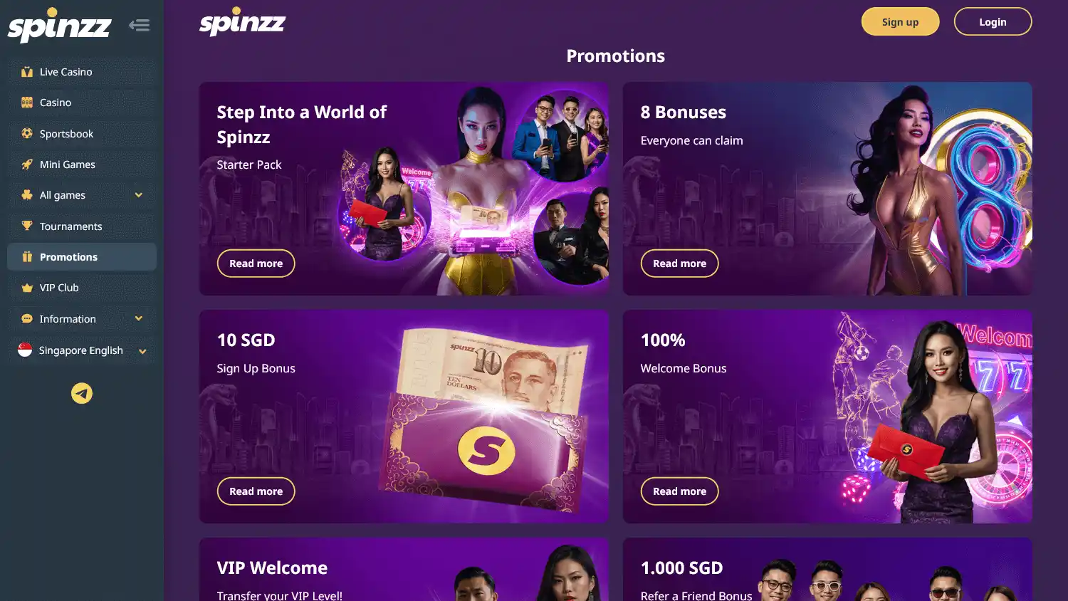 Spinzz Casino screenshot 2