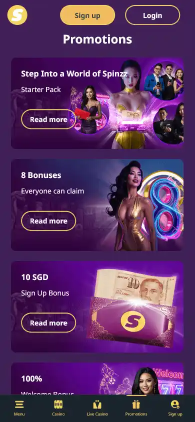 Spinzz Casino screenshot 4