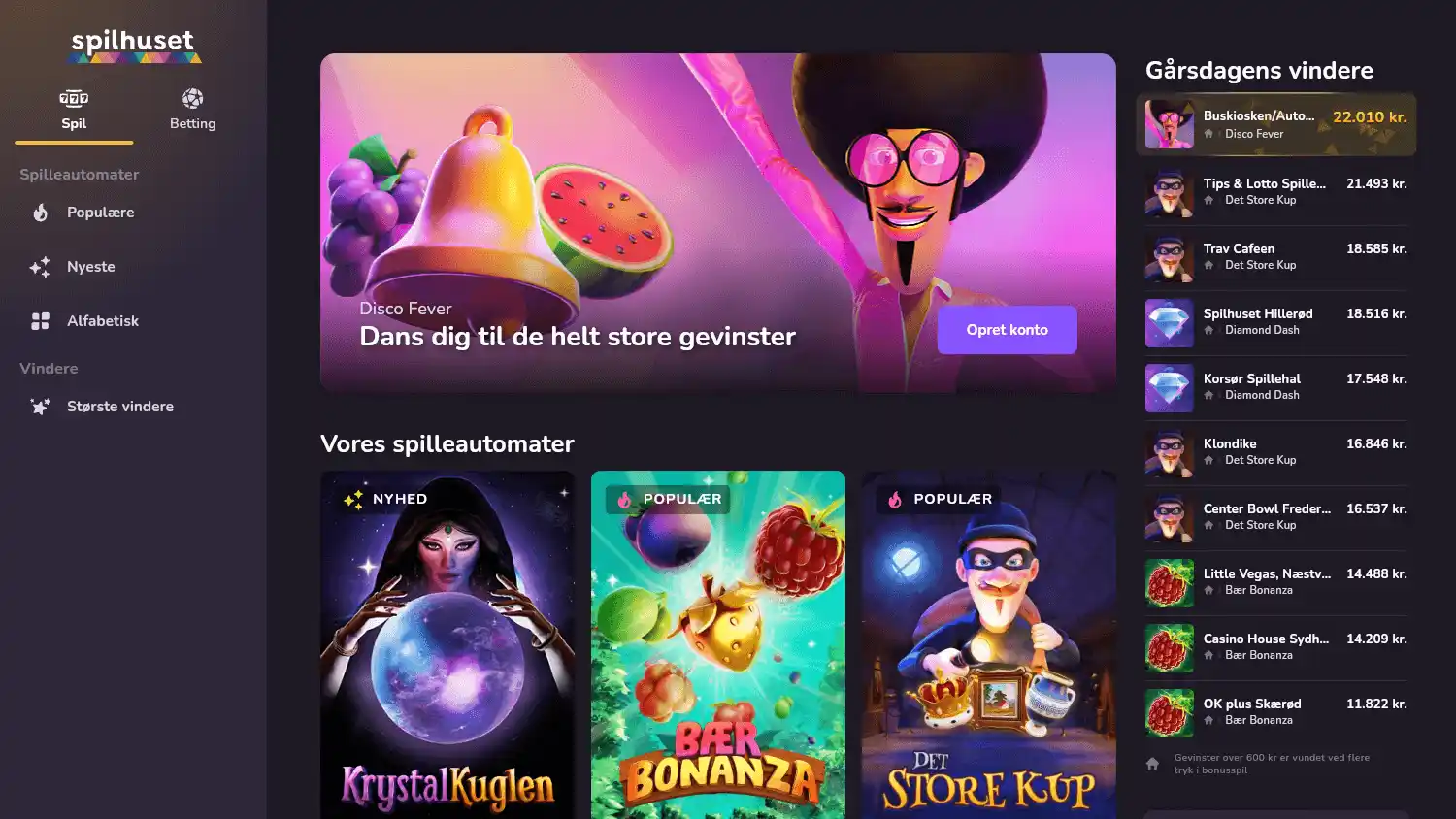 Spilhuset Casino screenshot 1