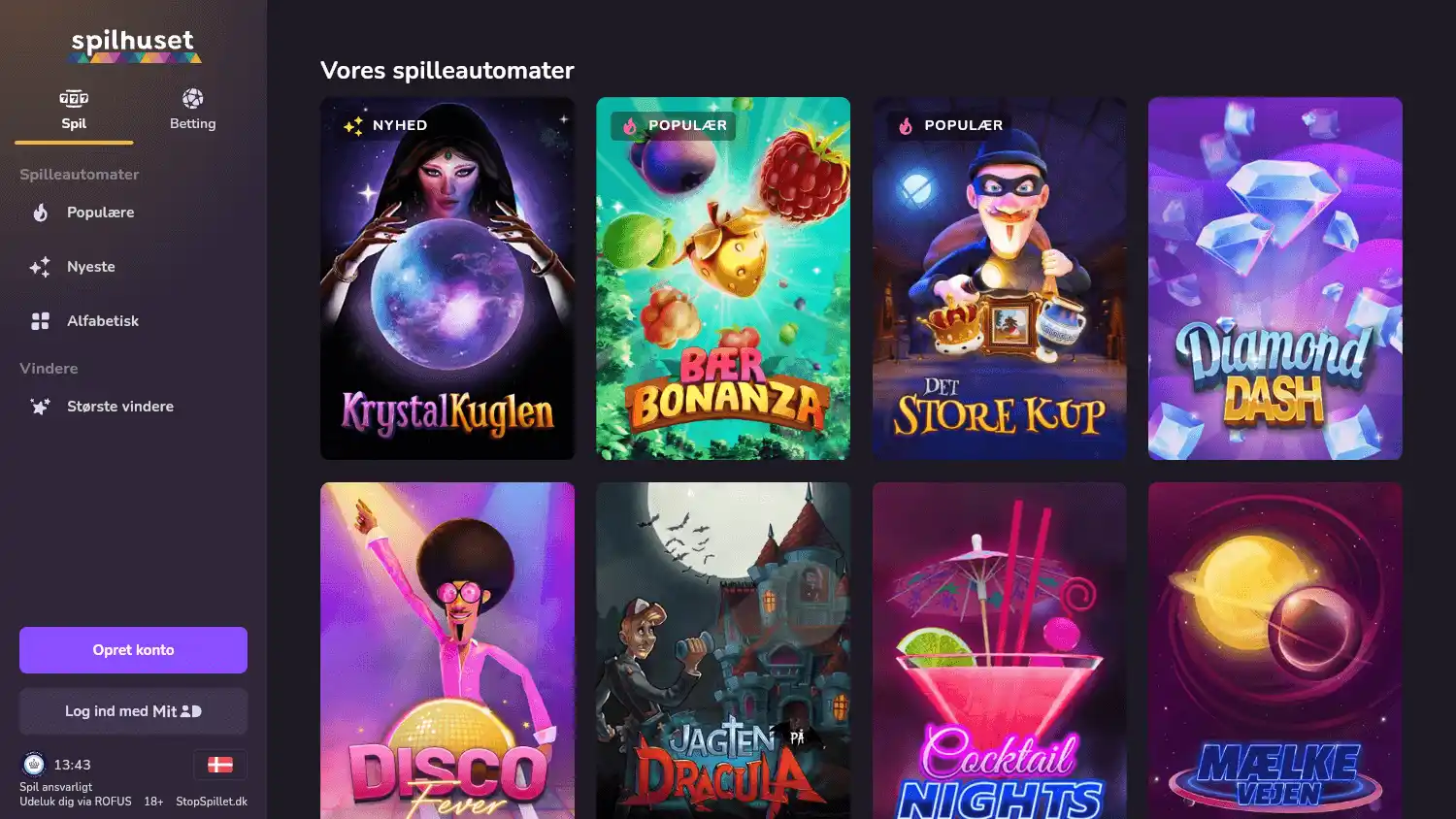 Spilhuset Casino screenshot 2