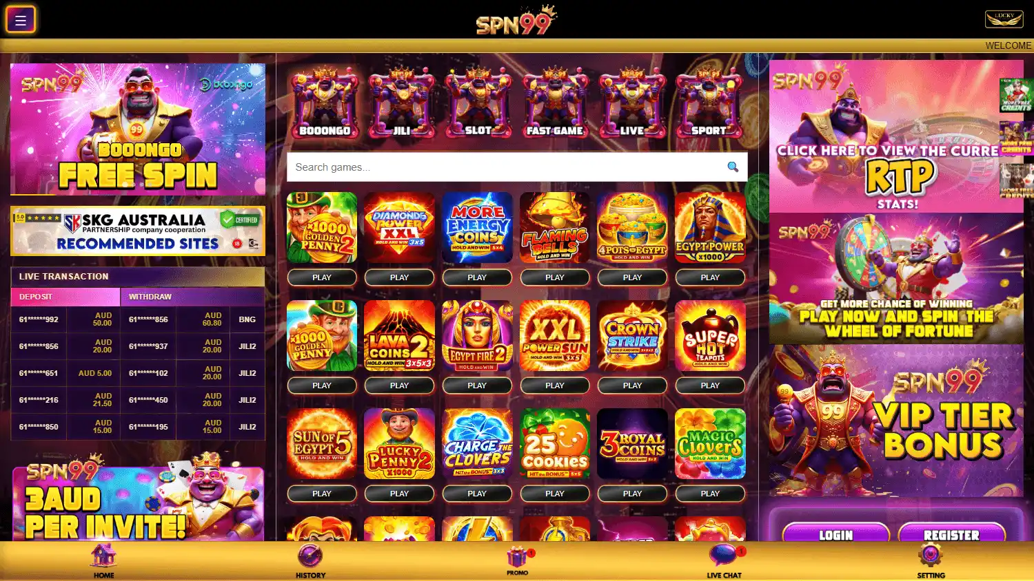 SPN99 Casino screenshot 1