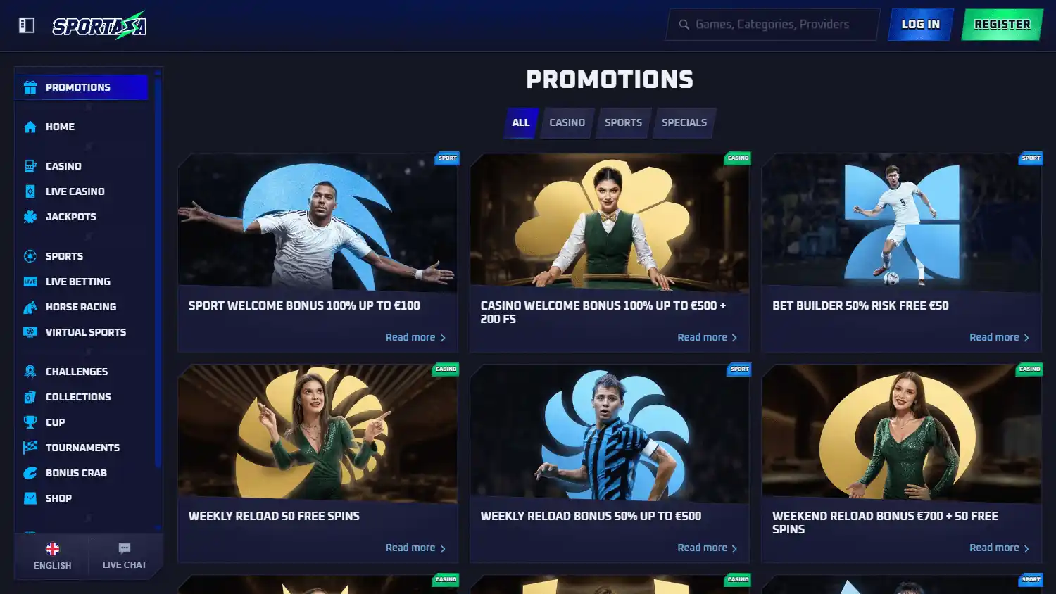 Sportaza Casino screenshot 3