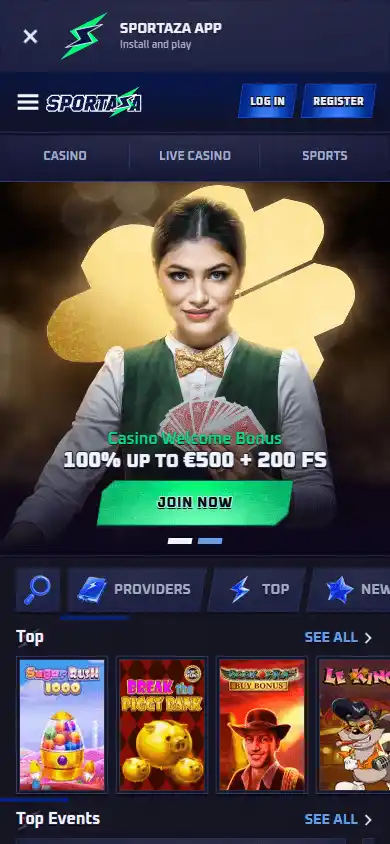 Sportaza Casino screenshot 4