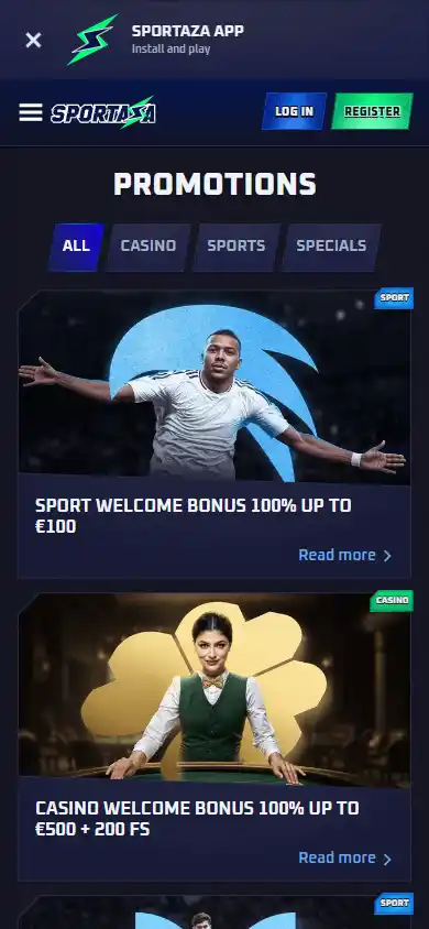 Sportaza Casino screenshot 6