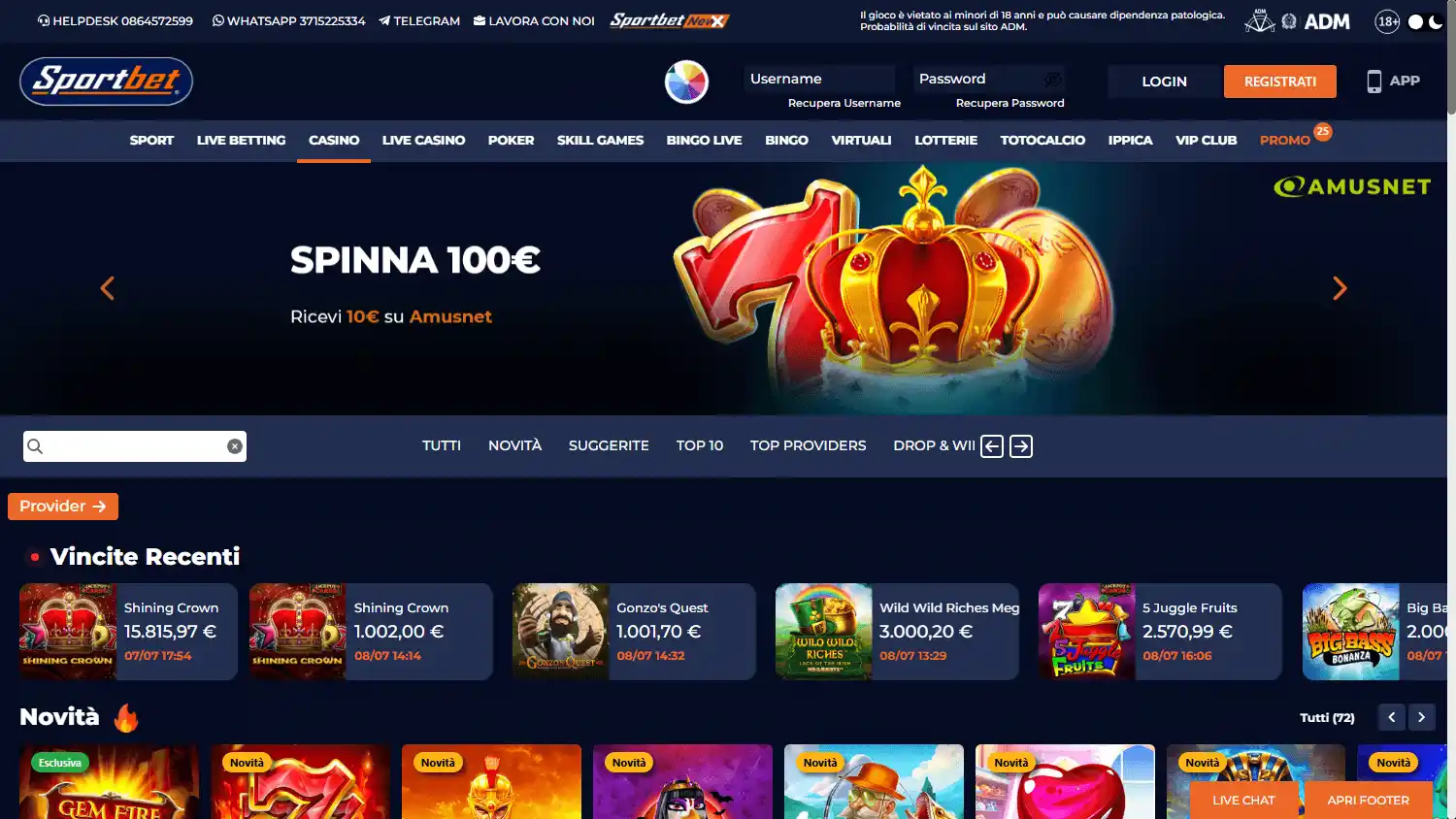 Sportbet Casino screenshot 2