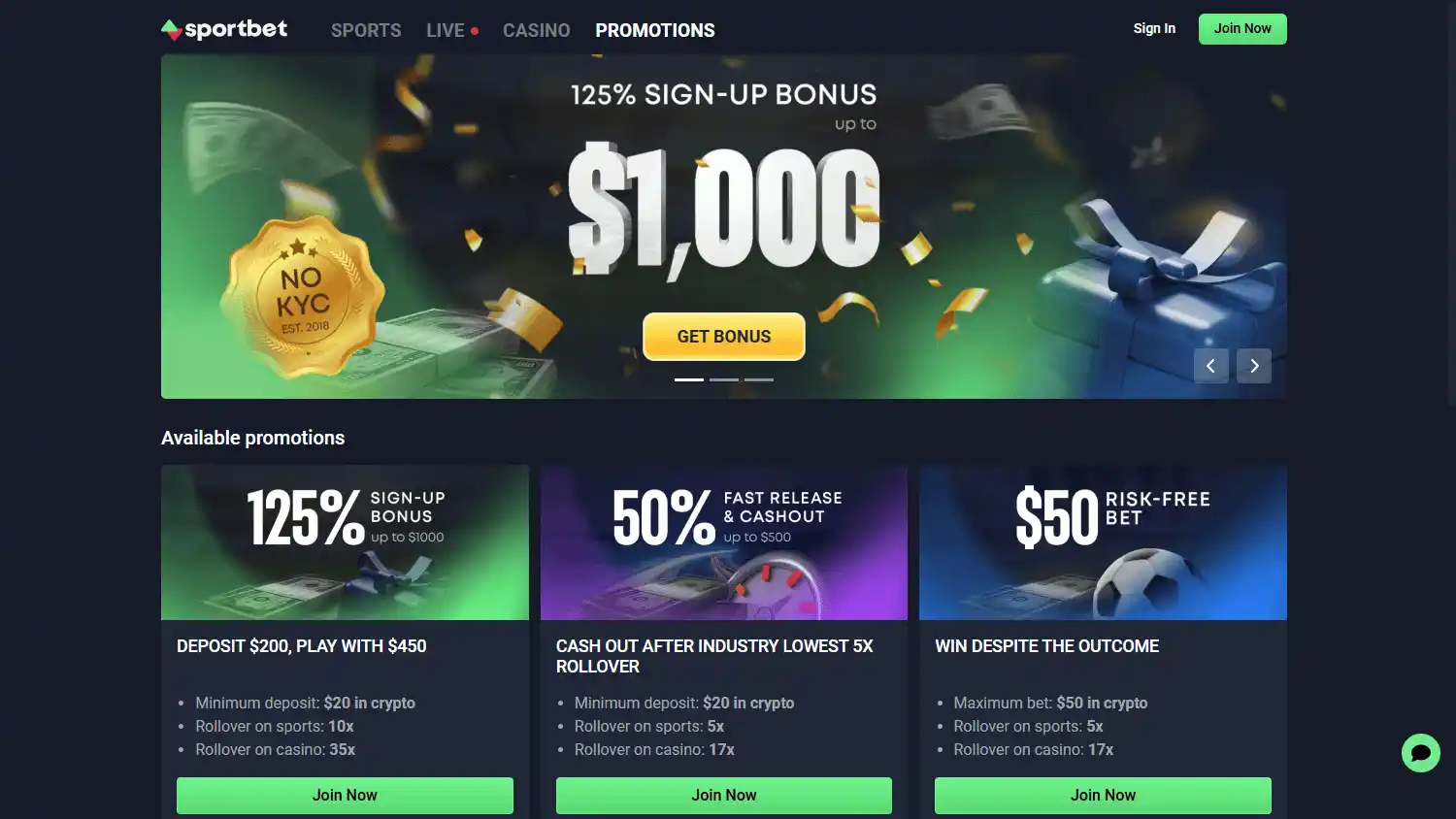 Sportbet.one Casino screenshot 3