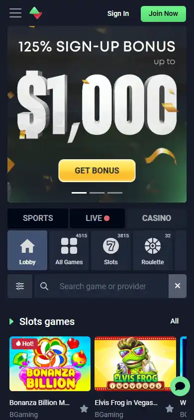 Sportbet.one Casino screenshot 5