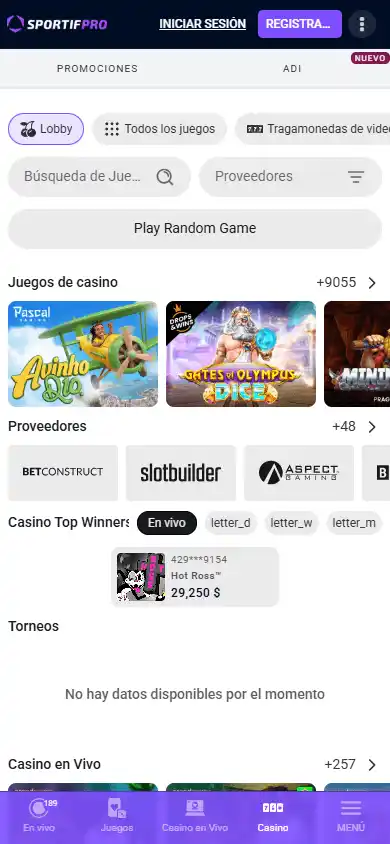Sportifpro Casino screenshot 5