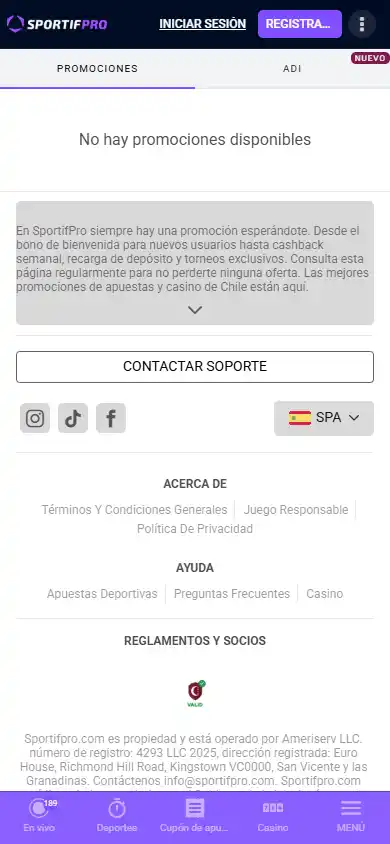 Sportifpro Casino screenshot 6