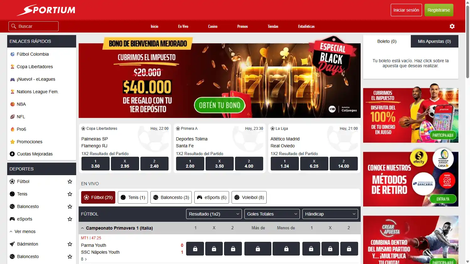 Sportium Casino screenshot 1