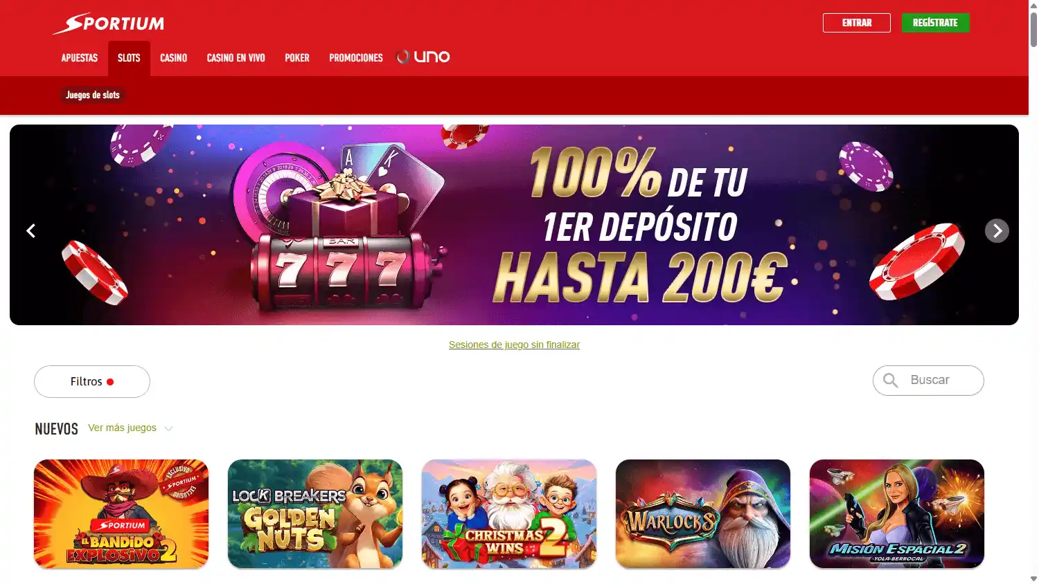 Sportium Casino screenshot 2