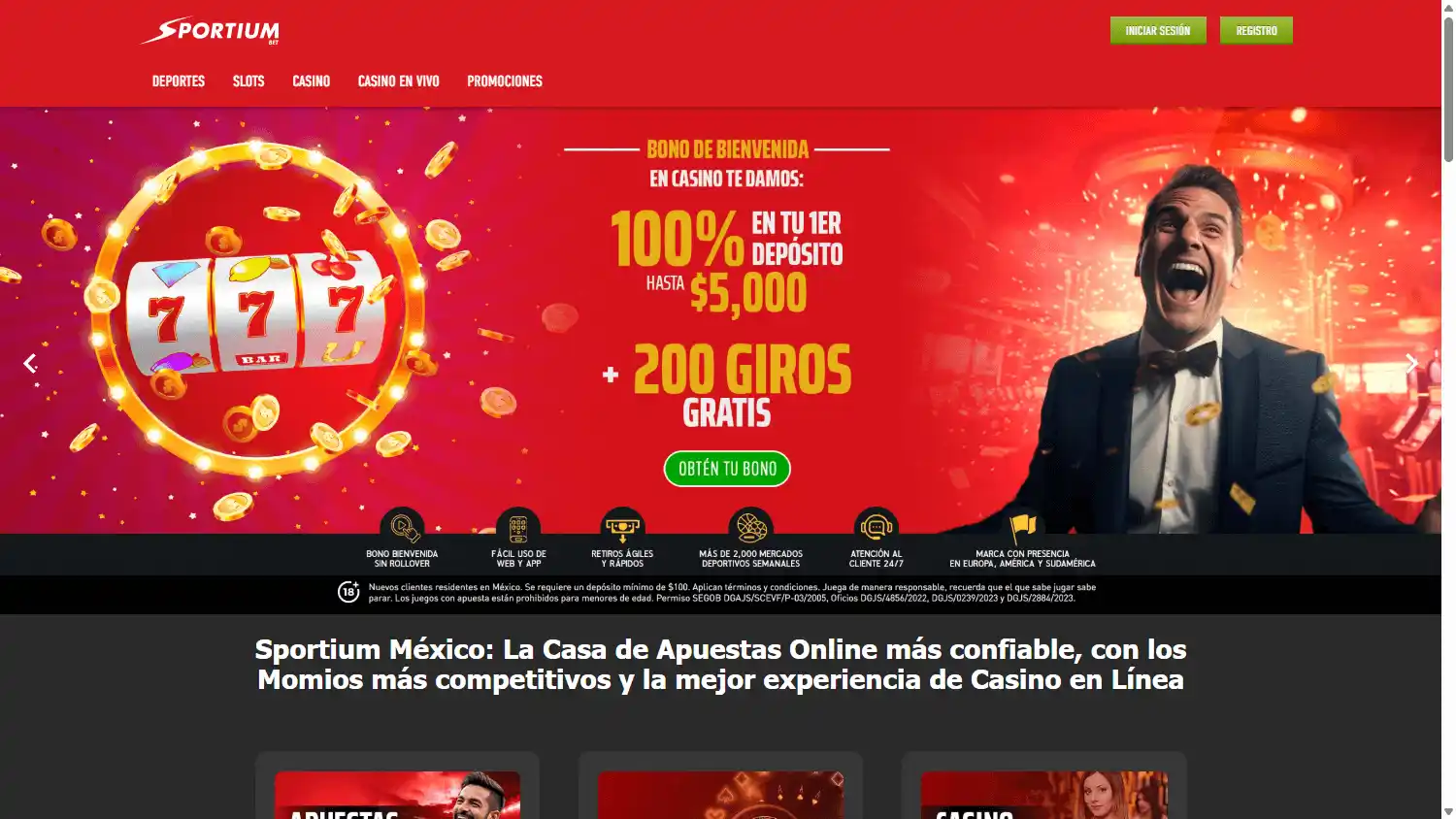 Sportiumbet Casino screenshot 1