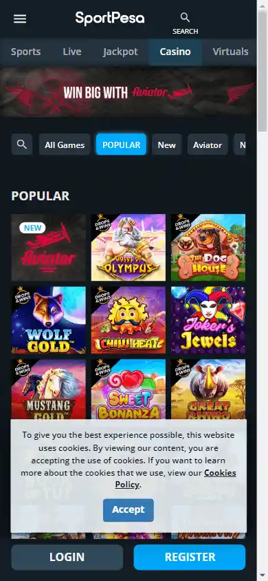 Sportpesa Casino screenshot 3