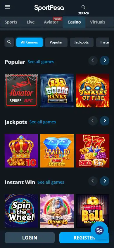 Sportpesa Casino screenshot 5