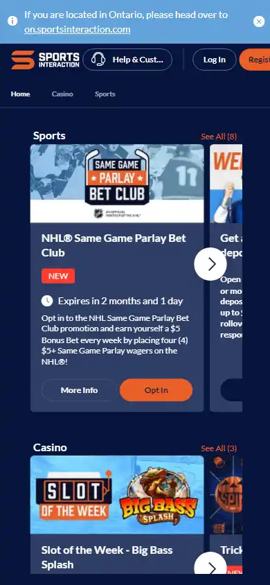 Sports Interaction Casino (SIA) screenshot 3