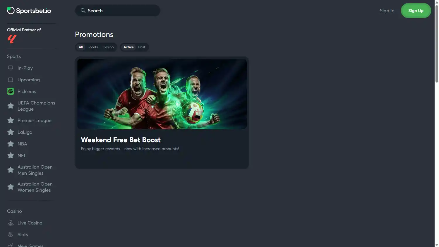 Sportsbet.io Casino screenshot 3