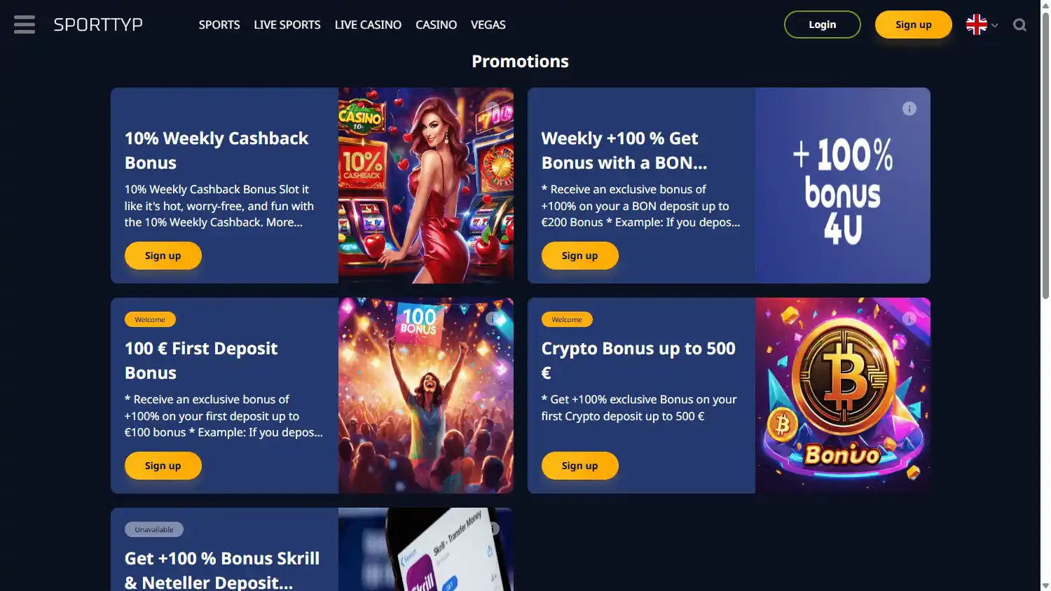 Sporttyp Casino screenshot 3