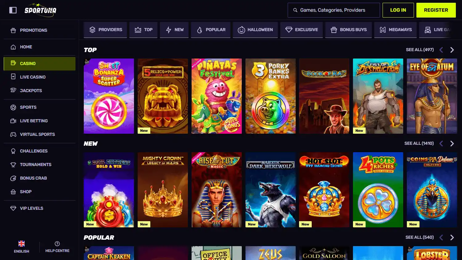 Sportuna Casino screenshot 2