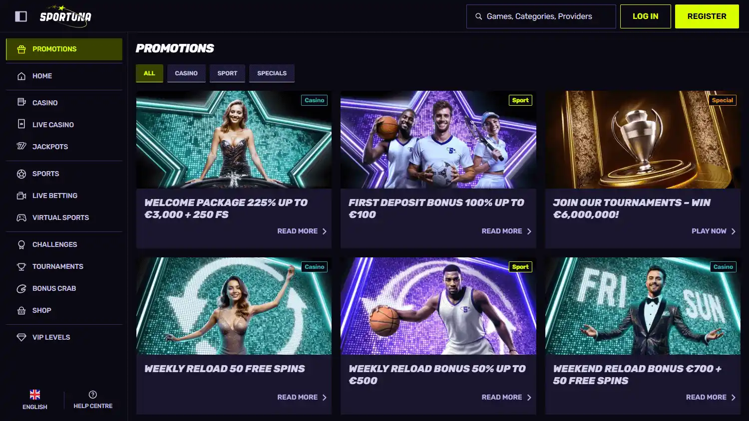 Sportuna Casino screenshot 3