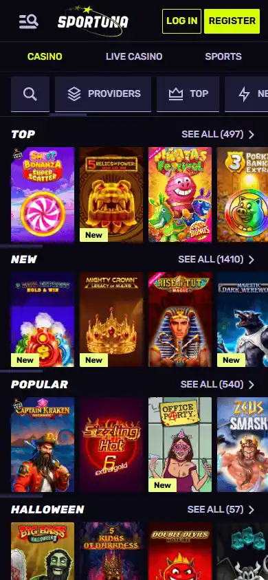 Sportuna Casino screenshot 5