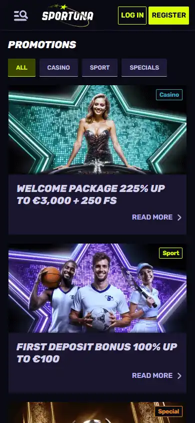 Sportuna Casino screenshot 6