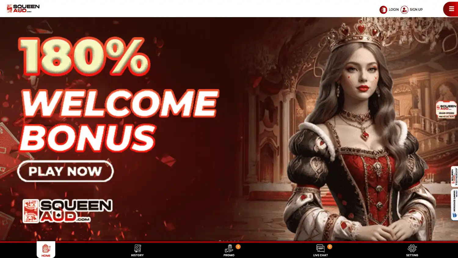 SqueenAUD Casino screenshot 1