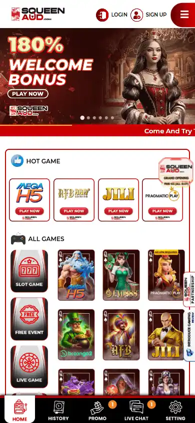 SqueenAUD Casino screenshot 3