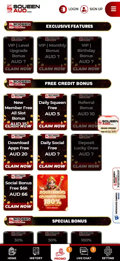 SqueenAUD Casino screenshot 4