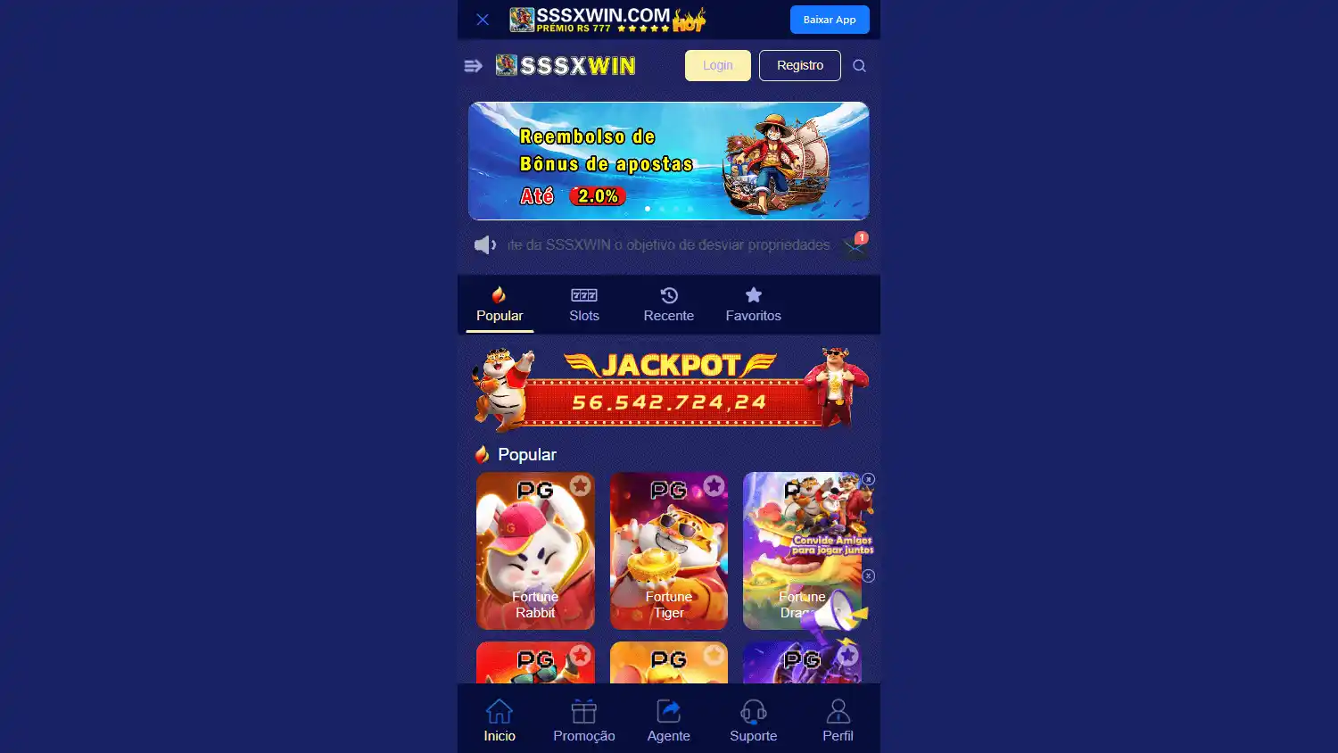 SSSxwin Casino screenshot 1