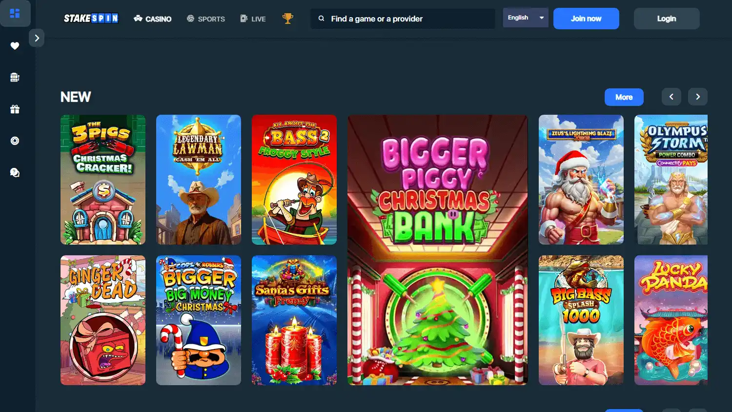 StakeSpin Casino screenshot 1