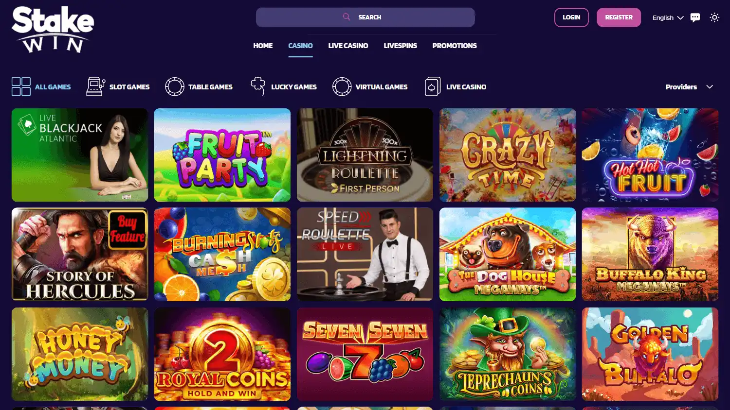 StakeWin Casino screenshot 1