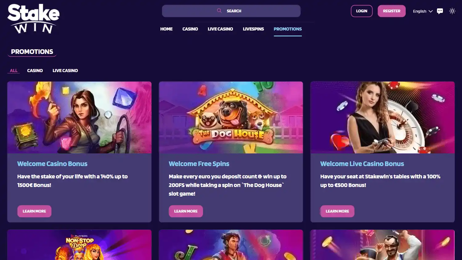 StakeWin Casino screenshot 2