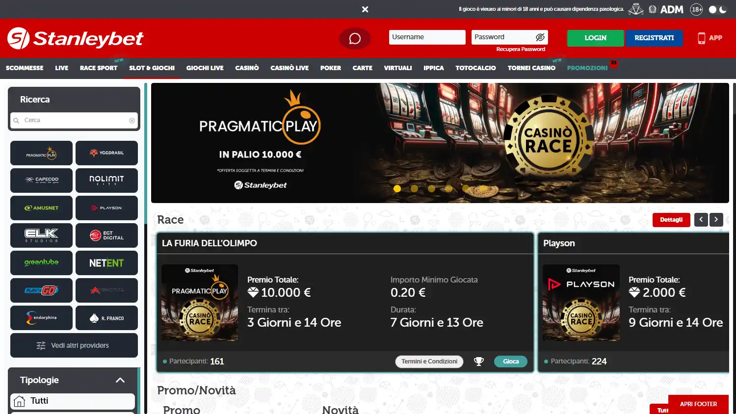Stanleybet Casino IT screenshot 2