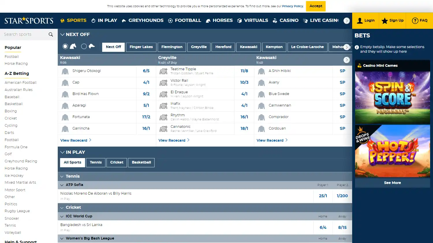 Star Sports Casino screenshot 1