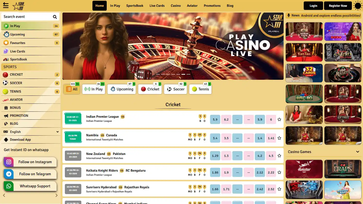 Star111 Casino screenshot 1