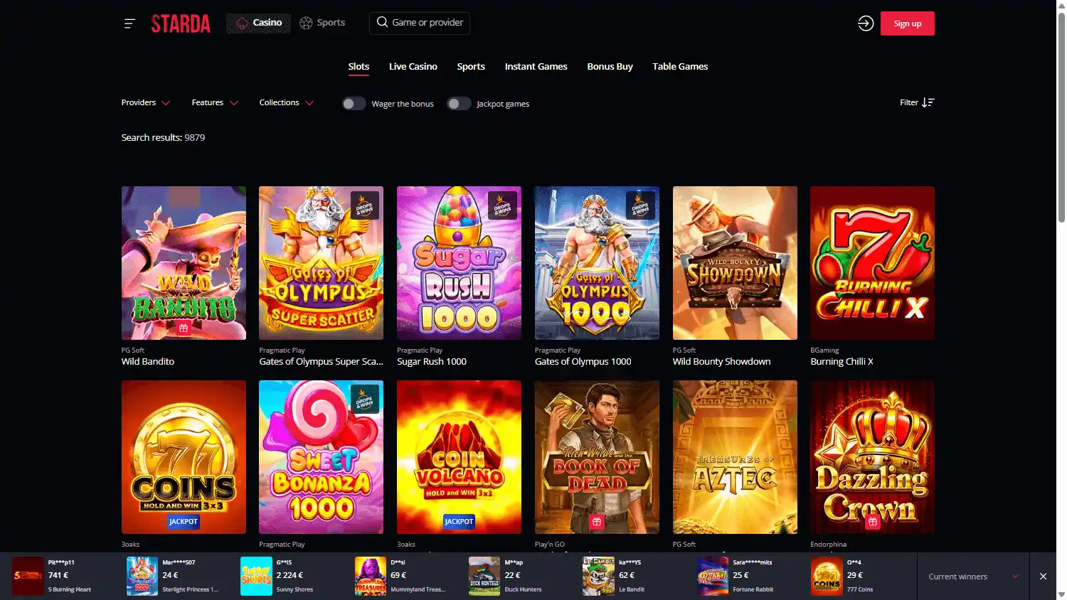 Starda Casino screenshot 2