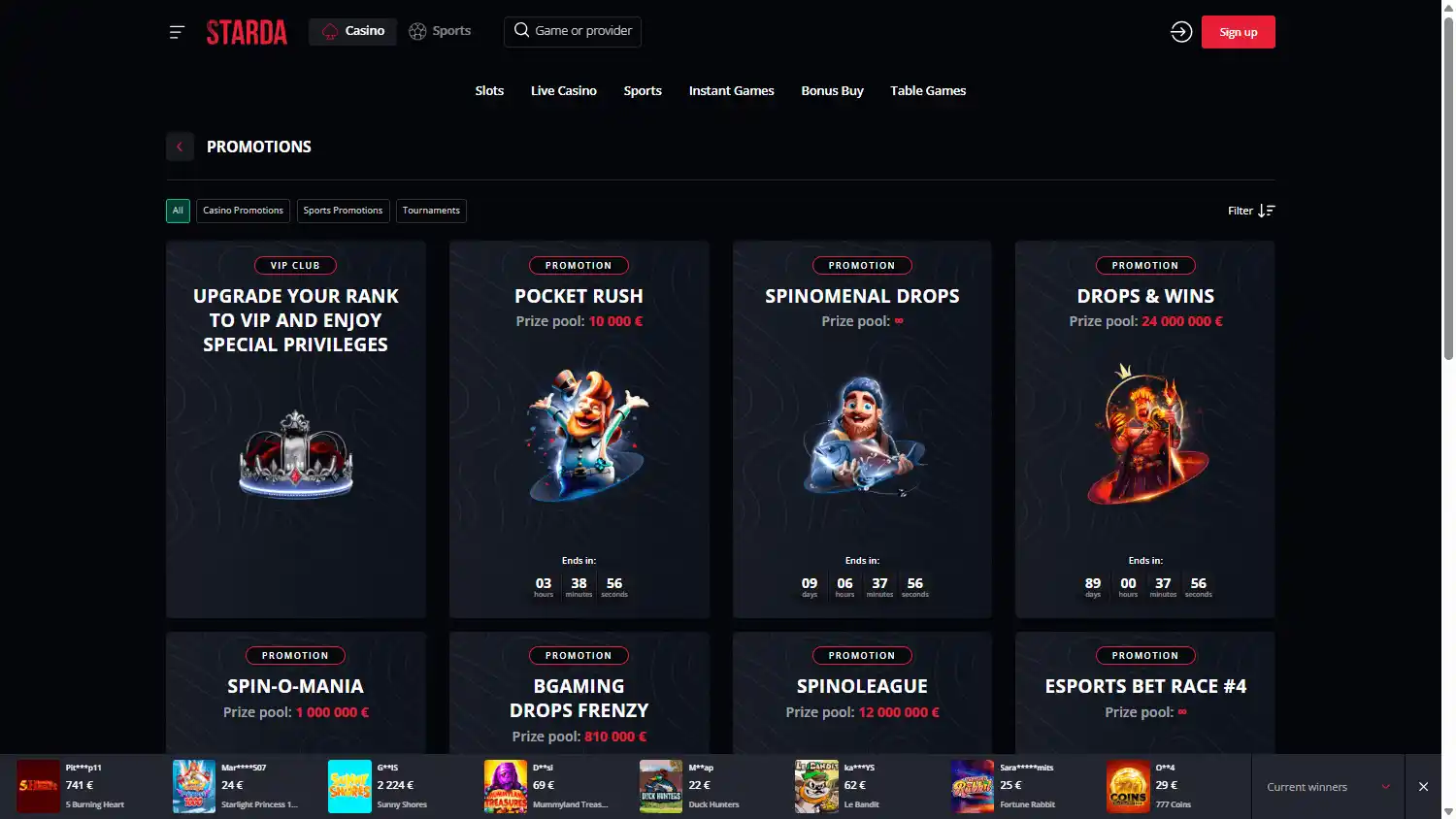 Starda Casino screenshot 3