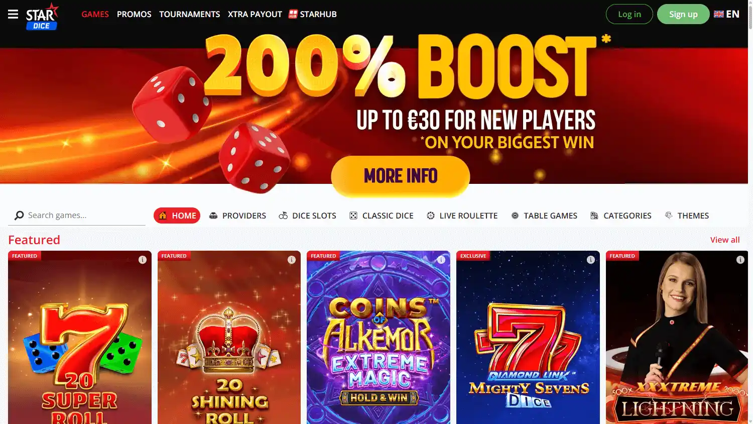 Stardice Casino screenshot 1