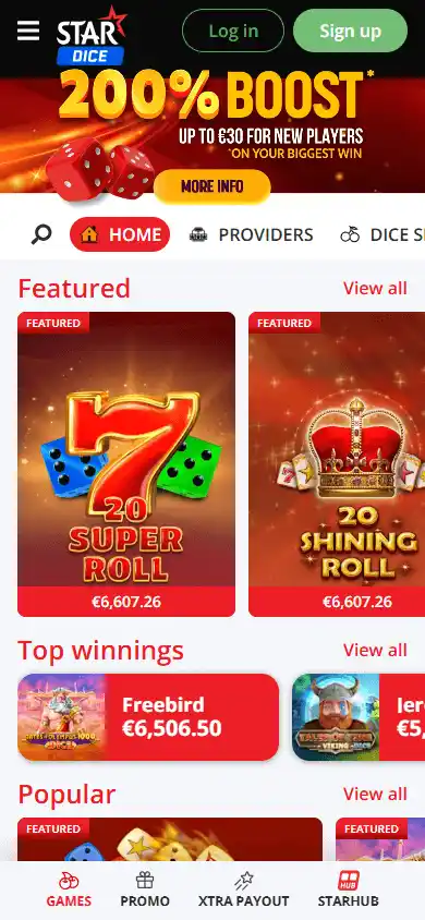 Stardice Casino screenshot 3