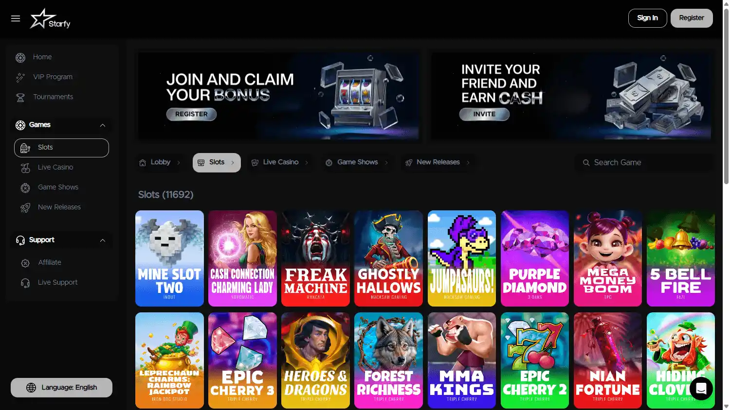 Starfy Casino screenshot 2
