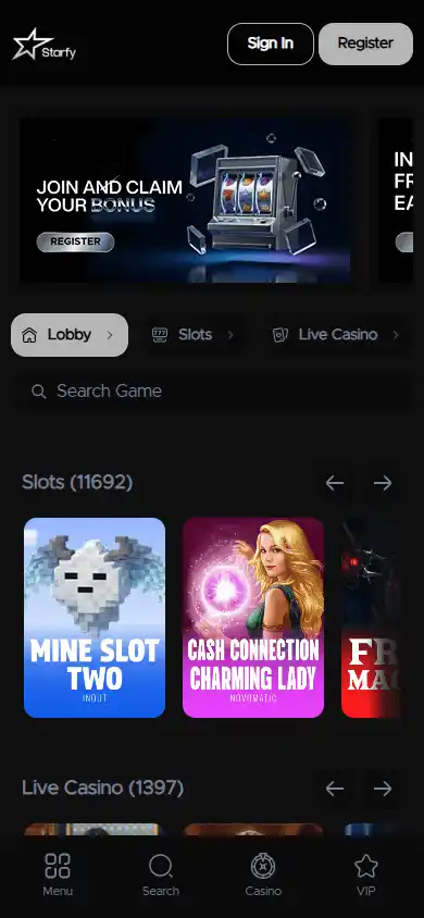 Starfy Casino screenshot 3