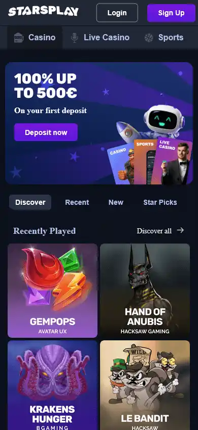 StarsPlay Casino screenshot 5