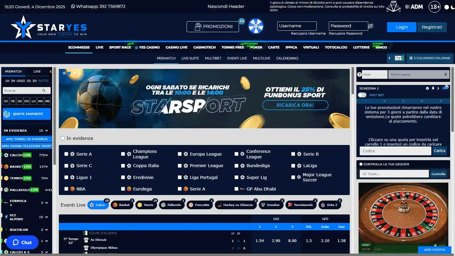 StarYes Casino screenshot 1