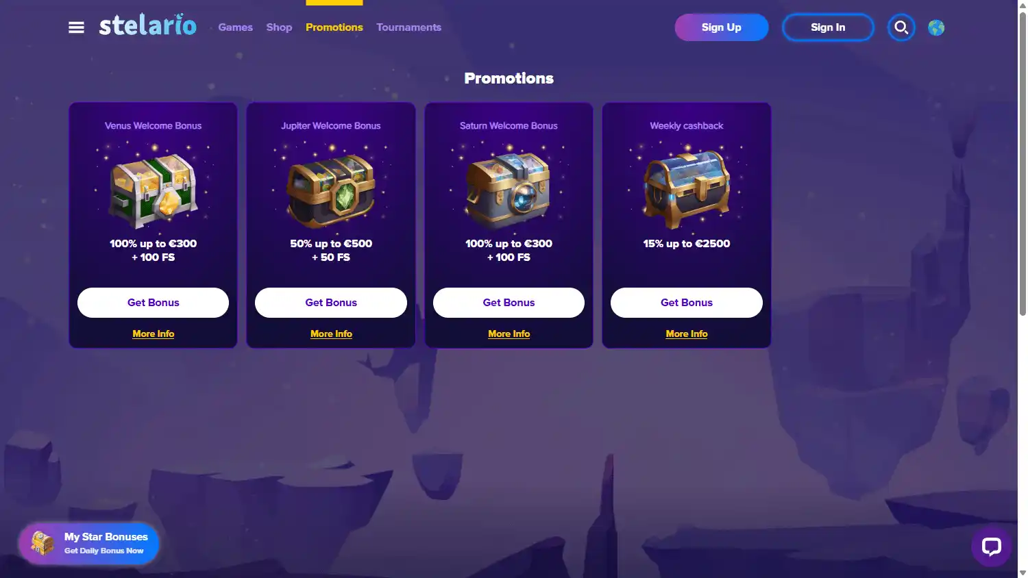 Stelario Casino screenshot 3