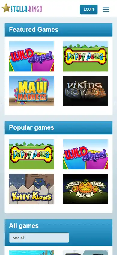 Stella Bingo Casino screenshot 4