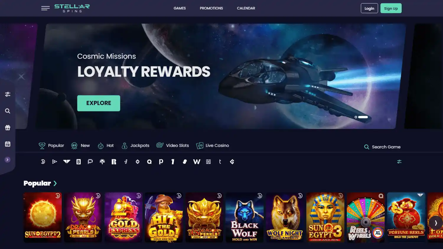 Stellar Spins Casino screenshot 1