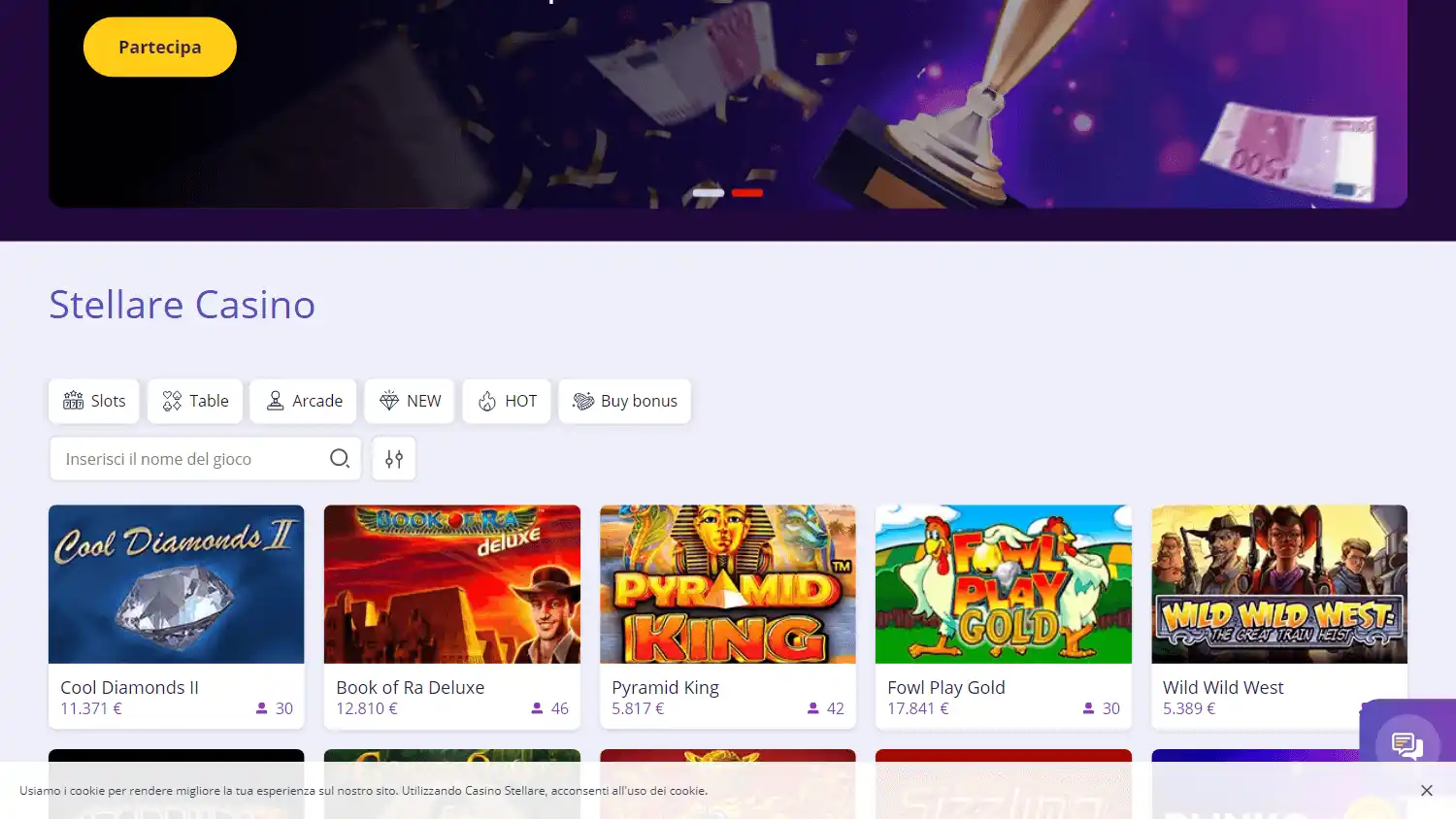 Stellare Casino screenshot 2