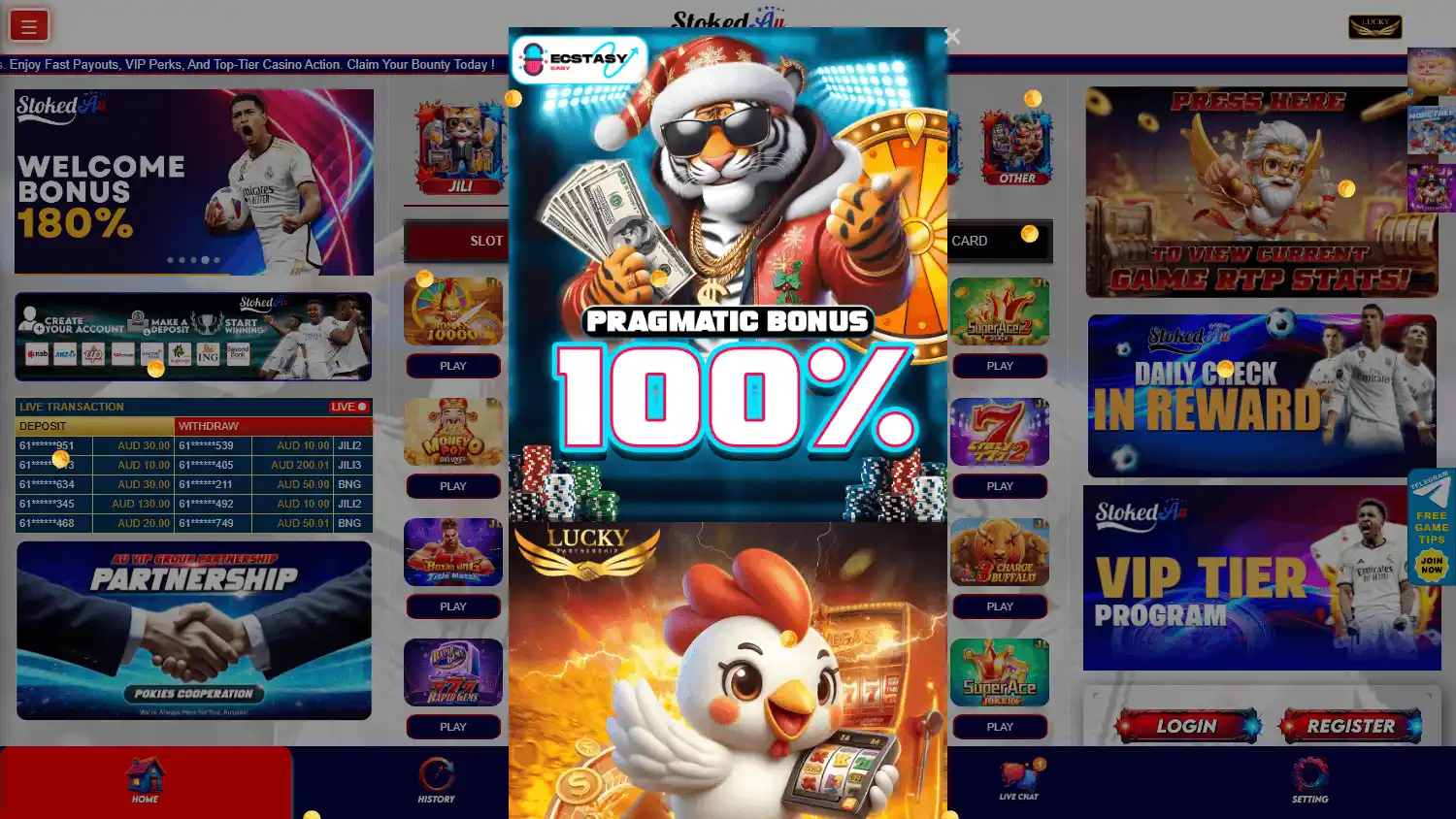 StokedAu Casino screenshot 1