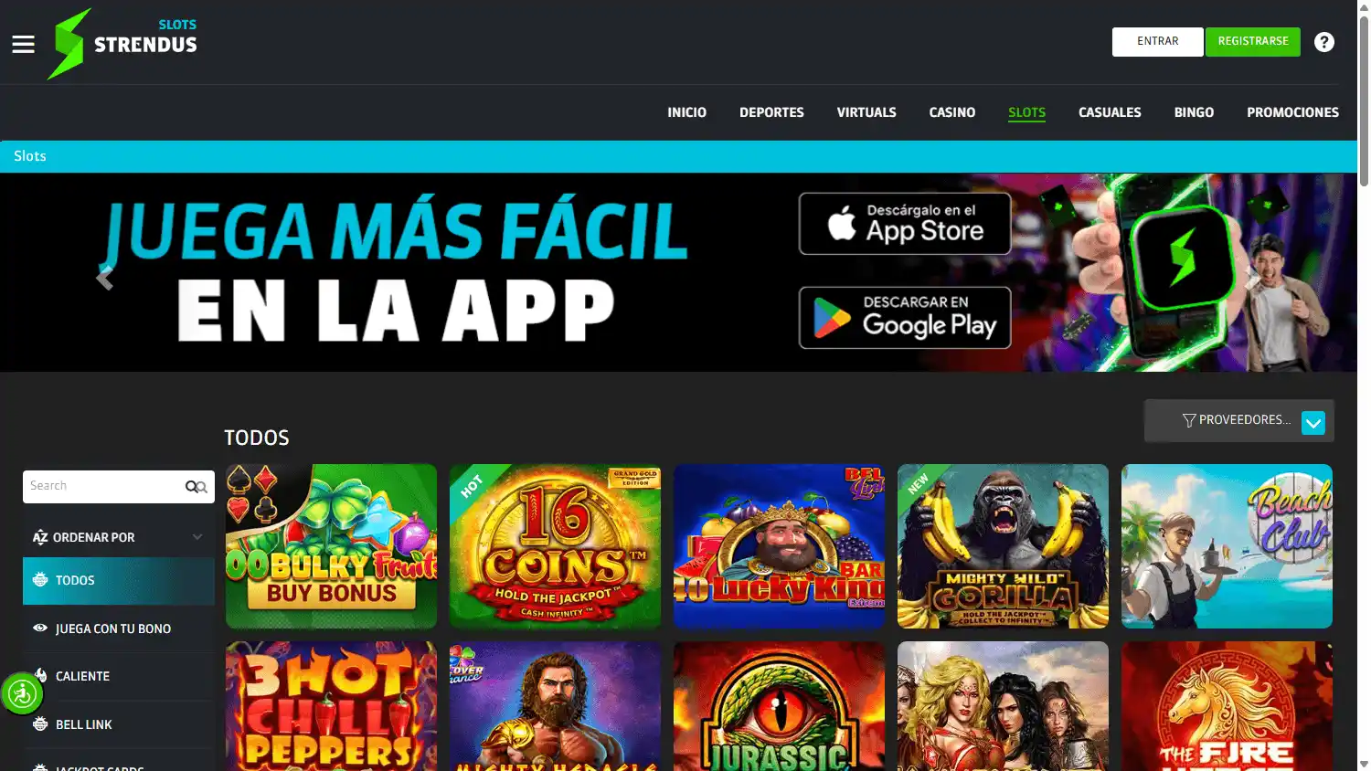 Strendus Casino screenshot 2