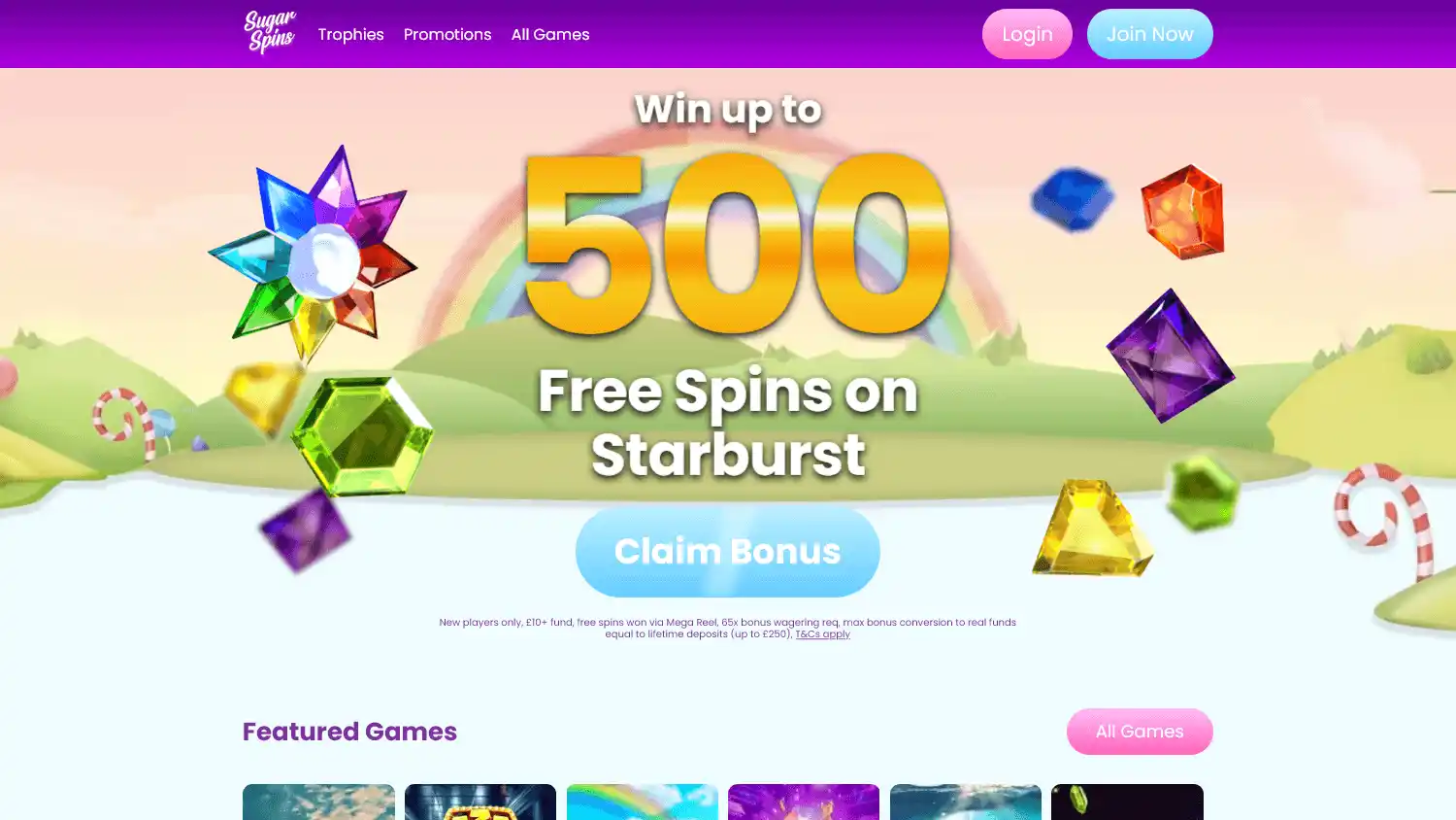 Sugar Spins Casino screenshot 1